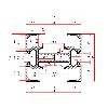 85 X 75 Anodized Sigma Aluminum Profile - Conveyor part