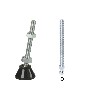 MODEL 505 (Ø40) PLASTİK PABUÇ TABANI (6 KÖŞESİ PASLANMAZ ÇELİK) AISI 304 (INOX)