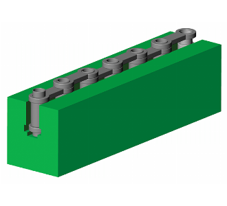  Alpolen 1000 Model Bl Type Chain Slideway - Conveyor part Green