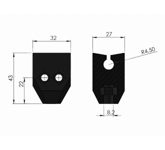 60 mm PVC PROFİL İÇİN MENGENE (MİLSİZ)