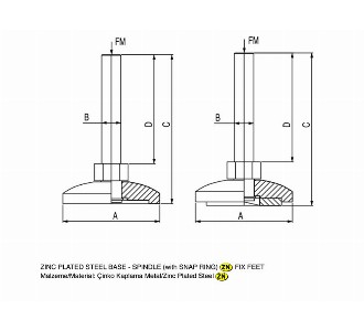 MODEL: 580 METAL TABAN (SEGMANLI) SABİT PABUÇ TABAN (ÇİNKO KAPLAMALI)