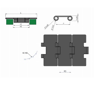 815 Smooth Linear Stainless Belts (Temperature 304) (Temperature 430) - Conveyor part
