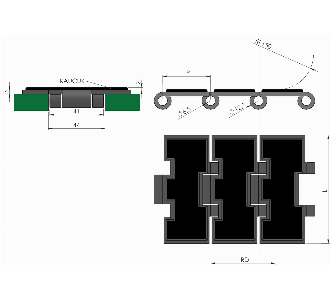 815 G Rubber Coated Stainless Earless Belt (Aheat 304) - Conveyor part