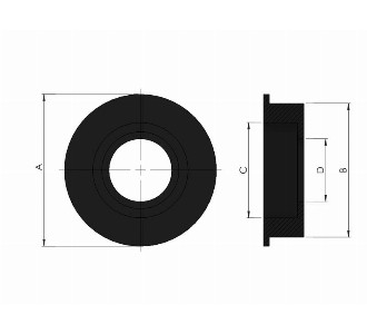  261 - 1 Idler Roll Head - Conveyor part 75X70X47X20