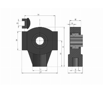 Tpl Bearing Housing Without Bearing - Conveyor part Ø40