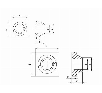  Square Channel Nuts - Conveyor part M8 45X90