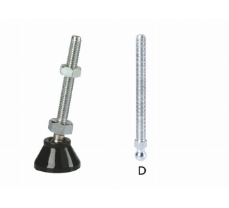 MODEL 505 (Ø40) PLASTİK PABUÇ TABANI (6 KÖŞESİ PASLANMAZ ÇELİK) AISI 304 (INOX)