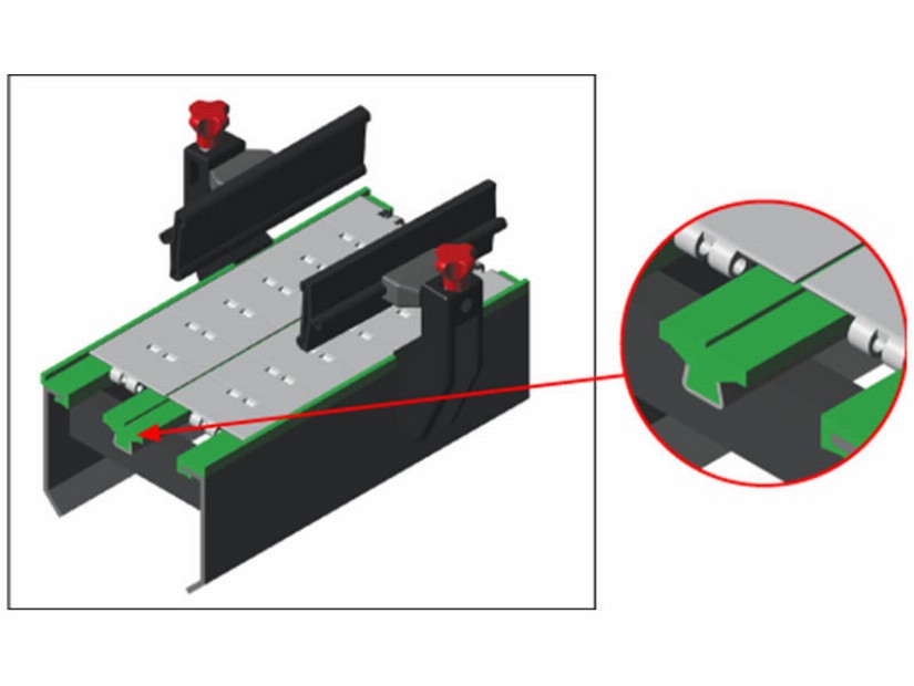 Moon Lower Bearing and Side Support Profile - Conveyor part