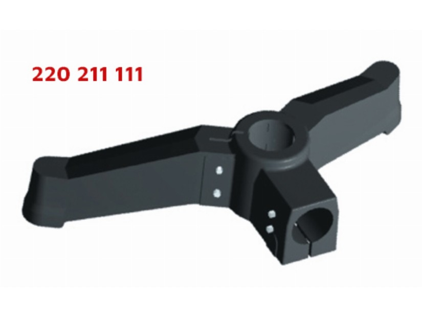 Model: 220 Plastic Double Leg (Angled) with Pipe and Profile Connection - Conveyor part